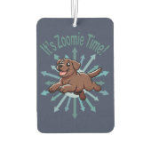Zoomie Time Chocolate Lab Luchtverfrisser (Achterkant)