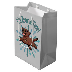 Zoomie Time Chocolate Lab Medium Cadeauzakje
