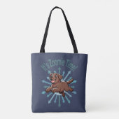 Zoomie Time Chocolate Lab Tote Bag (Achterkant)
