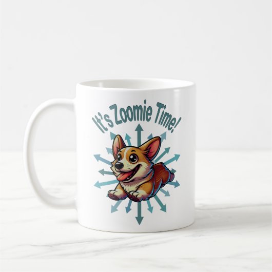 Zoomie Time Corgi Koffiemok (Links)