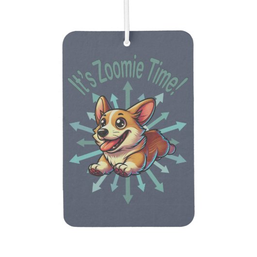 Zoomie Time Corgi Luchtverfrisser (Voorkant)