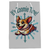 Zoomie Time Corgi Medium Cadeauzakje (Voorkant)
