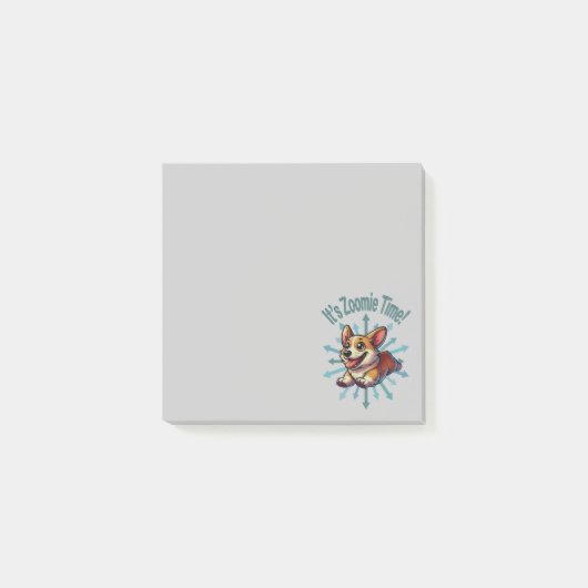 Zoomie Time Corgi Post-it® Notes (Voorkant)