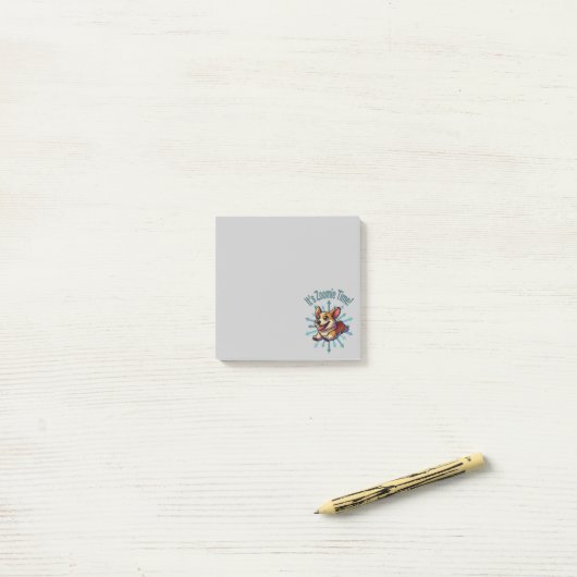 Zoomie Time Corgi Post-it® Notes (Op bureau)