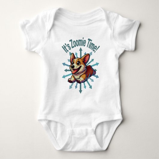 Zoomie Time Corgi Romper (Voorkant)