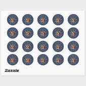 Zoomie Time Corgi Ronde Sticker (Vel)