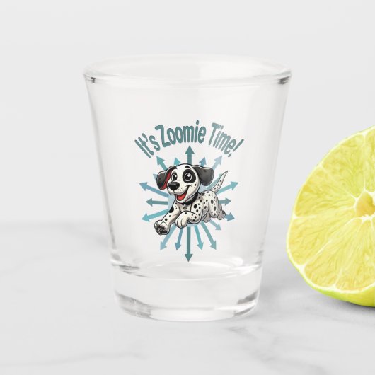 Zoomie Time Dalmatiër Shot Glas (Voorkant)
