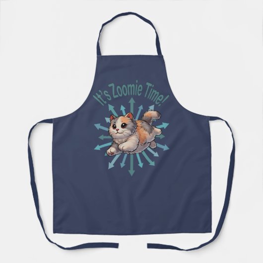 Zoomie Time Dilute Calico Cat Schort (Voorkant)