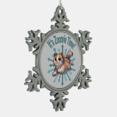 Zoomie Time Dilute Calico Cat Tin Sneeuwvlok Ornament (Links)