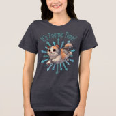 Zoomie Time Dilute Calico Cat Tri-Blend Shirt (Voorkant)