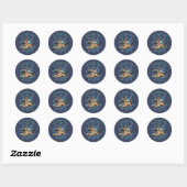 Zoomie Time Duitse herder Ronde Sticker (Vel)