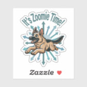 Zoomie Time Duitse herder Sticker (Vel)