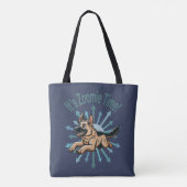 Zoomie Time Duitse herder Tote Bag (Achterkant)