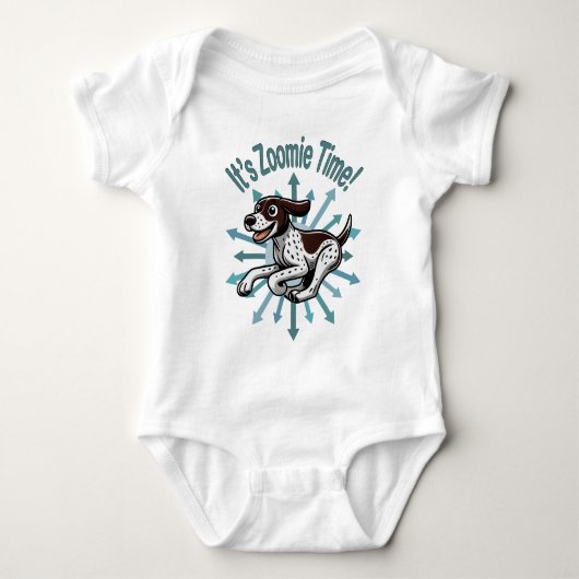 Zoomie Time Duitse kortharige pointer Romper (Voorkant)