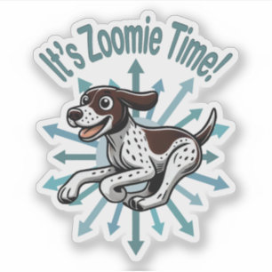 Zoomie Time Duitse kortharige pointer Sticker