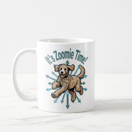 Zoomie Time Golden Doodle Koffiemok (Links)