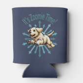 Zoomie Time Golden Lab Blikjeskoeler (Achterkant)