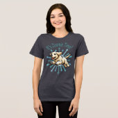 Zoomie Time Golden Lab Tri-Blend Shirt (Voorkant volledig)