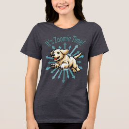Zoomie Time Golden Lab Tri-Blend Shirt
