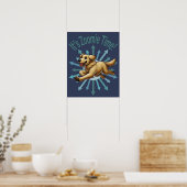 Zoomie Time Golden Retriever Poster (Keuken)
