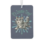 Zoomie Time Grey Tabby Cat Luchtverfrisser (Achterkant)