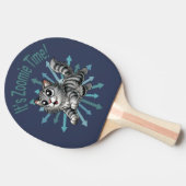 Zoomie Time Grey Tabby Cat Tafeltennisbatje (Zijkant)