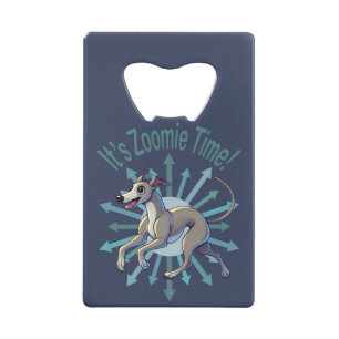 Zoomie Time Greyhound bijvoorbeeld Creditkaart Flessenopener