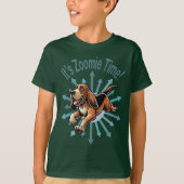 Zoomie Time Hound Dog T-shirt (Voorkant)