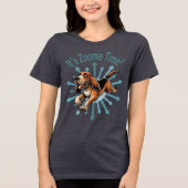 Zoomie Time Hound Dog Tri-Blend Shirt (Voorkant)