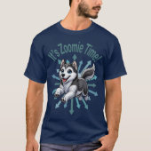 Zoomie Time Husky T-shirt (Voorkant)
