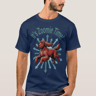 Zoomie Time Ierse Setter T-shirt