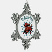 Zoomie Time Ierse Setter Tin Sneeuwvlok Ornament (Links)
