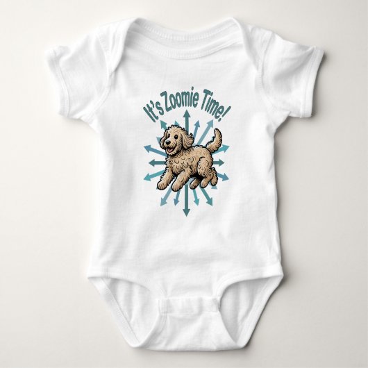 Zoomie Time Labradoodle Romper (Voorkant)