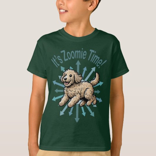 Zoomie Time Labradoodle T-shirt (Voorkant)
