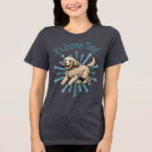 Zoomie Time Labradoodle Tri-Blend Shirt (Voorkant)