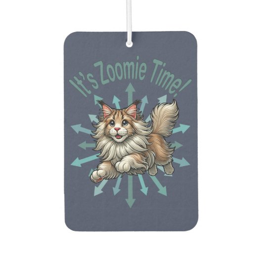Zoomie Time Maine Coon Cat Luchtverfrisser (Voorkant)