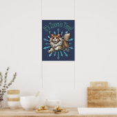 Zoomie Time Maine Coon Cat Poster (Keuken)