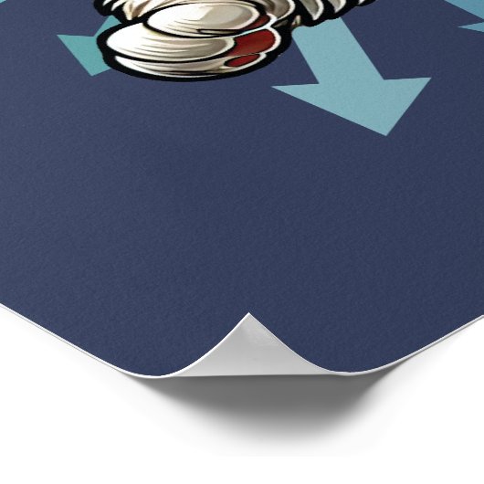 Zoomie Time Maine Coon Cat Poster (Hoek)