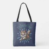 Zoomie Time Maine Coon Cat Tote Bag (Achterkant)