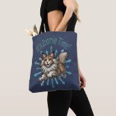 Zoomie Time Maine Coon Cat Tote Bag (Dichtbij)