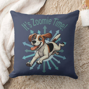 Zoomie Time Medium Beagle Mutt Kussen