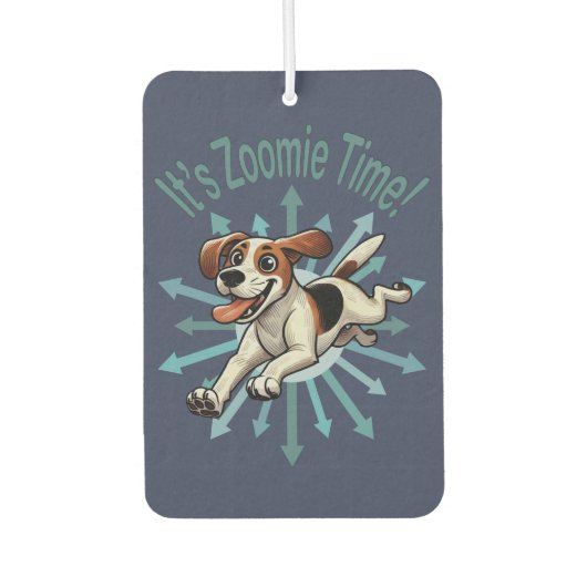 Zoomie Time Medium Beagle Mutt Luchtverfrisser (Voorkant)