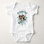 Zoomie Time Medium Beagle Mutt Romper (Voorkant)