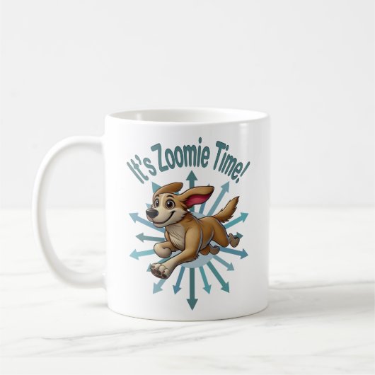 Zoomie time medium dan een mutt koffiemok (Links)