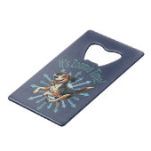 Zoomie Time Medium Mutt Creditkaart Flessenopener (Voorkant Gekanteld)