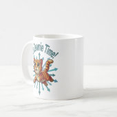 Zoomie Time Oranje Tabby Cat Koffiemok (Voorkant links)