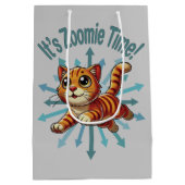 Zoomie Time Oranje Tabby Cat Medium Cadeauzakje (Achterkant)