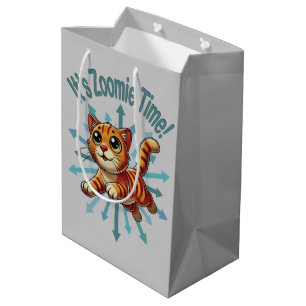 Zoomie Time Oranje Tabby Cat Medium Cadeauzakje