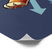 Zoomie Time Oranje Tabby Cat Poster (Hoek)