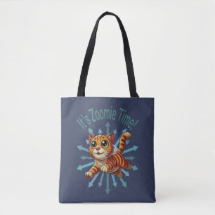 Zoomie Time Oranje Tabby Cat Tote Bag